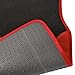A Set of 4 Universal Fit Plush Carpet with Vinyl Trim Floor Mats For Cars / Trucks (Red)