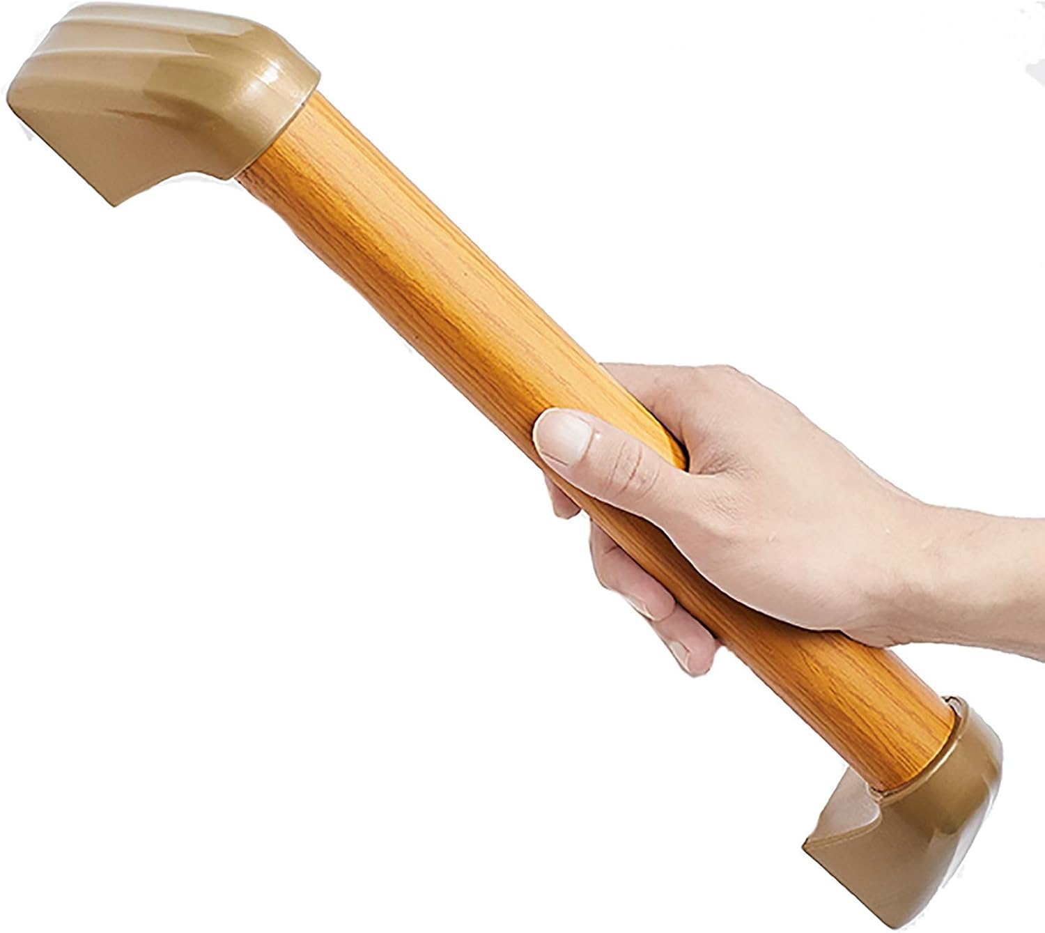Shower Arms Slide Bars Stainless Steel Wood Grain Grab Rails, Elderly