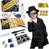 Spy Kit for Kids Detective Outfit Fingerprint Toys Gifts for 5 6 7 8 9 10 11 Year Old Boys Girls Investigation Role Play Dres