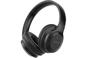 gorsun Wireless Bluetooth Headphones Over Ear Headphones, 55H Playtime. Hi-Fi Stereo, Deep Bass, Foldable & Lightweight for Home, Travel, Office. Ultimate Comfort, Enjoy Pure Sound Experience! Black