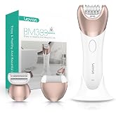 VOYOR Epilator for Women, 3 in 1 Epilators Hair Removal for Leg Arm BM300 | LED Light Epilators Hair Remover with 30 Tweezers, Rechargeable &amp; Cordless Electric Lady Shaver &amp; Trimmer, Champagne Gold