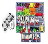 Fishing Lure 629Pcs 1 Set Minnow Popper Wobbler Spoon Metal Lures Soft Bait Fishing Lure Kit Hard Soft Bait And Other Saltwater Freshwater Lures for Fishing With Tackle Box