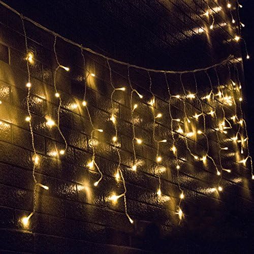 Window Curtain String Light, Alanda 13.12ft X 1.96ft 144 LED Christmas Fairy Lights for Wedding Party Home Garden Bedroom Patio Lawn Garden Outdoor Indoor Wall Holiday Decorations (Warm White)