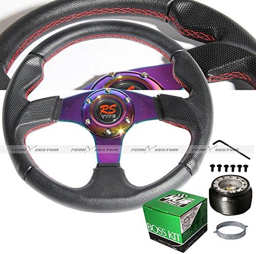 1989 - 1998 Nissan 240SX S13 S14 320mm Jet Black Style Neo Chrome steering Wheel
