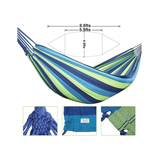 AC Doctor INC Outdoor Leisure Double 2 Person Cotton Hammocks 450lbs