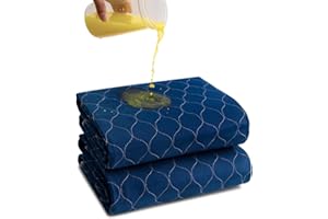 Alsunny® Hide Stains Waterproof Pads 45x56 Inch(2Pack),Bed Pads for Incontinence Washable Extra Large,Bed Pads Washable Waterproof for Beds Sofa & Mattress,Adults Seniors Kid,Pet,Incontinence Bed Pads