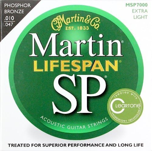 Martin Lifespan Acoustic Guitar Strings Coated phosphor bronze 10-47