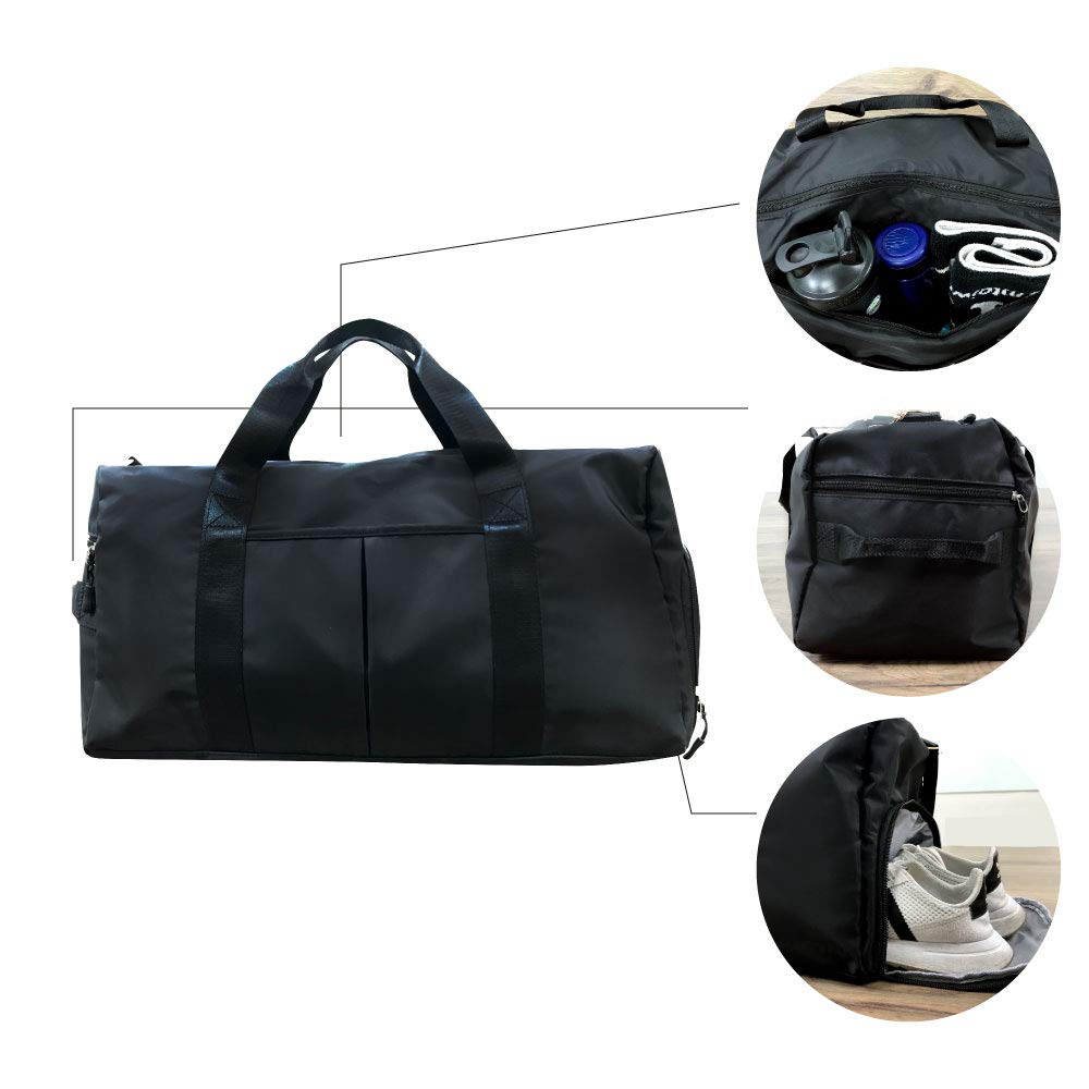 Gym Duffle Bag For Men And Women By Muton Large Gym Nylon Bag And Sports Duffle Bag Fitness Gym Bag In Pink Or Black Multipurpose Travel Duffle Bags