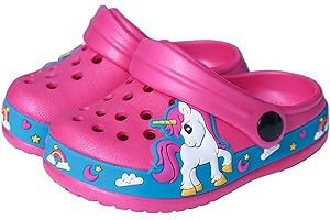 MISHIL Little Kids Clogs Boys Girls Toddler Non Slip Lightweight Slide Sandals Slip on Water Shoes Breathable Garden Pool Bea