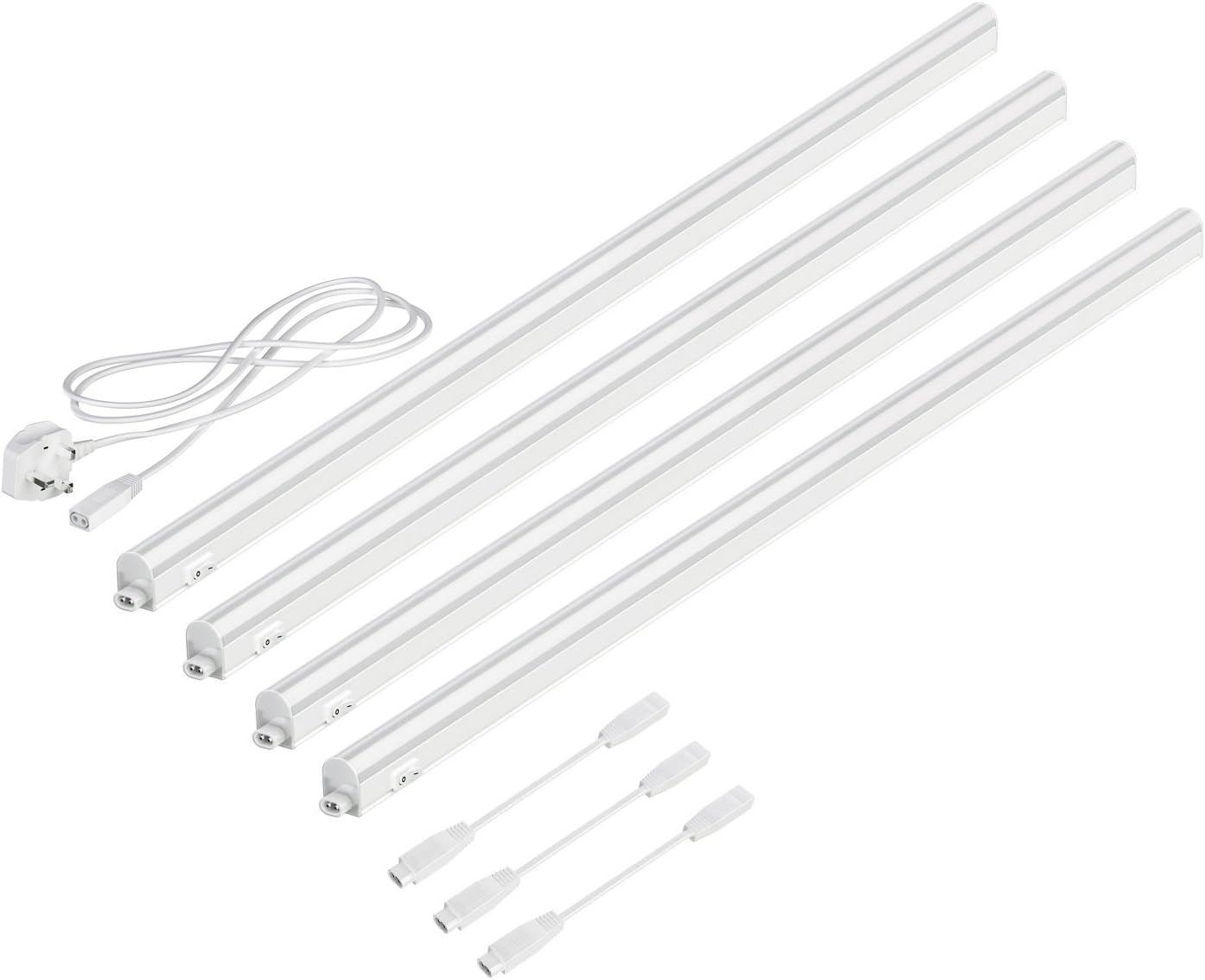 Parlat LED Under Cabinet Light Rigel, Each 87,3cm, 800lm, White, Set Of 4, BS