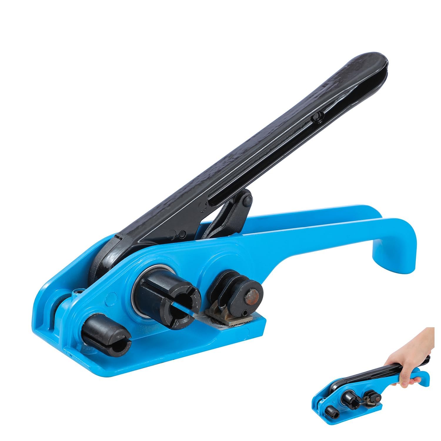 KATSU Heavy Duty Hand Strapping Tensioner, Carton Box Pallet Banding Sealing Packing Tensioning Tool, Ideal for 11-19mm Width PET/PP Plastic Strap 832313