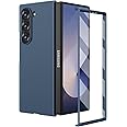 Ruky for Samsung Galaxy Z Fold 6 Full Body Case, with Built-in Screen Protector & Support Wireless Charging Slim Protective Phone Case for Samsung Galaxy Z Fold 6 5G, Blue