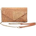 Natural Cork Crossbody Bag, Boshiho Women Vegan Handbag Cork Clutch Wallet