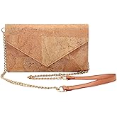 boshiho Natural Cork Crossbody Bag, Women Vegan Handbag Cork Clutch Wallet