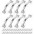 uxcell 8pcs 6 Inches Gate Handle Metal Vintage Door Drawer Pulls Vintage Furniture Handles with Screw for Kitchen Cupboard Closet Door Silver