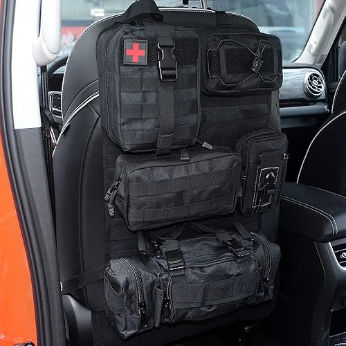 Universal Tactical Vehicle Back Seat Organizer with Detachable