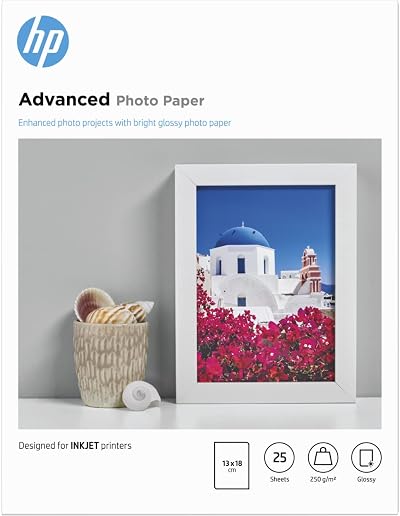 HP Q8696A Advanced Photo Paper 13 x 18 cm Borderless 250 gsm 25 Sheets White