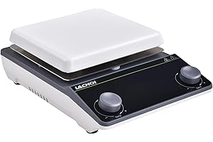 LACHOI Magnetic Stirrer 5.9 inch Hot Plate 200-1600RPM Max Temp.300℃/572°F Magnetic Stir Plate Max 5L Lab Stirrers with Stir Bar & Standing Pole(No Screen)