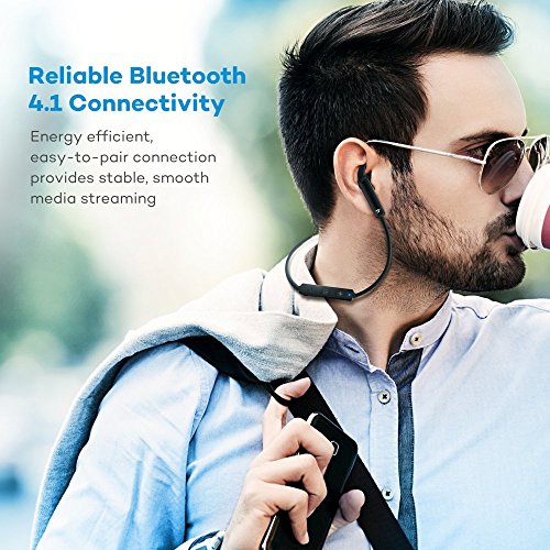 image for TaoTronics Bluetooth Headphones with Lightweight Compact Construction 