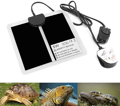 PeSandy Reptile Heating Pad 5W Temperature Adjustment 15x14cm Non-Adhesive