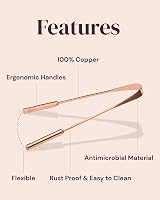 YogaMedic Copper Tongue Scraper 2-Pack with Travel Case - U Shape view 4