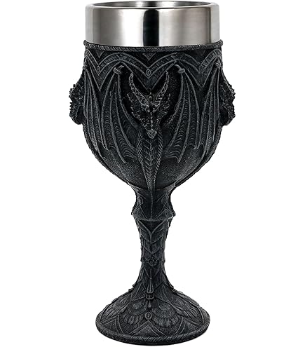 Ebros Ruth Thompson Dragon's Lair Flame Blade Drake 8oz Wine Goblet Ch - View #7