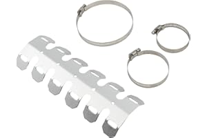 ABCERRSI Motorcycle Metal Heat Shield Cover,Universal 9.8in Exhaust Pipe Anti Hot Ironing Tail Heat Shield Cover for All Off Road ATV Dirt Bike Racing(White)