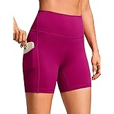 CRZ YOGA Butterluxe Biker Shorts Pockets 5" - High Waisted Volleyball Workout Athletic Yoga Womens