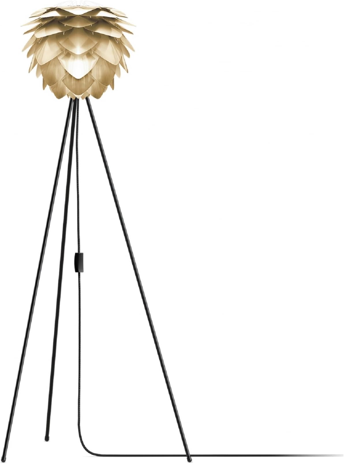 Vita Copenhagen Silvia Tripod Floor Lamp - Brushed Brass Silvia Mini/Black Tripod