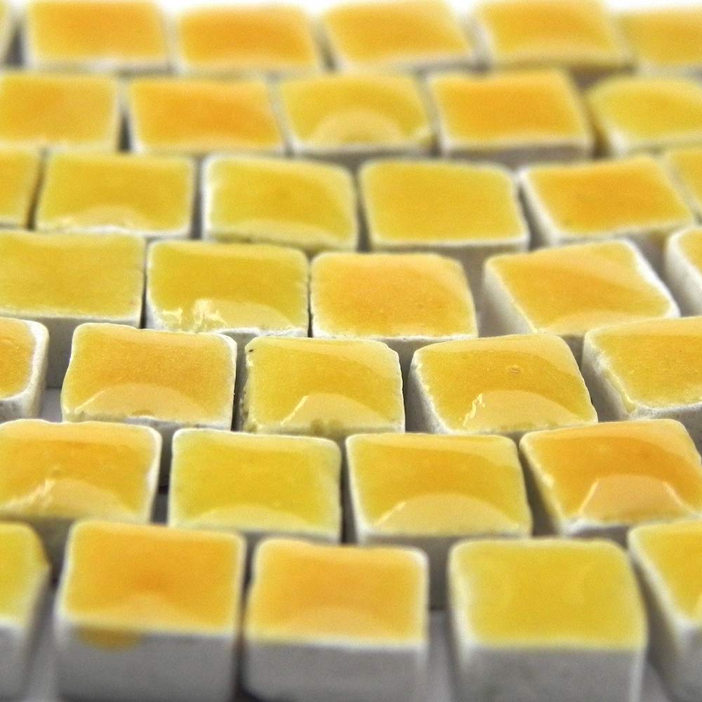 Micro Mosaic Tiles 3/16inch 5x5mm, 1000 pcs, Maize, WY04