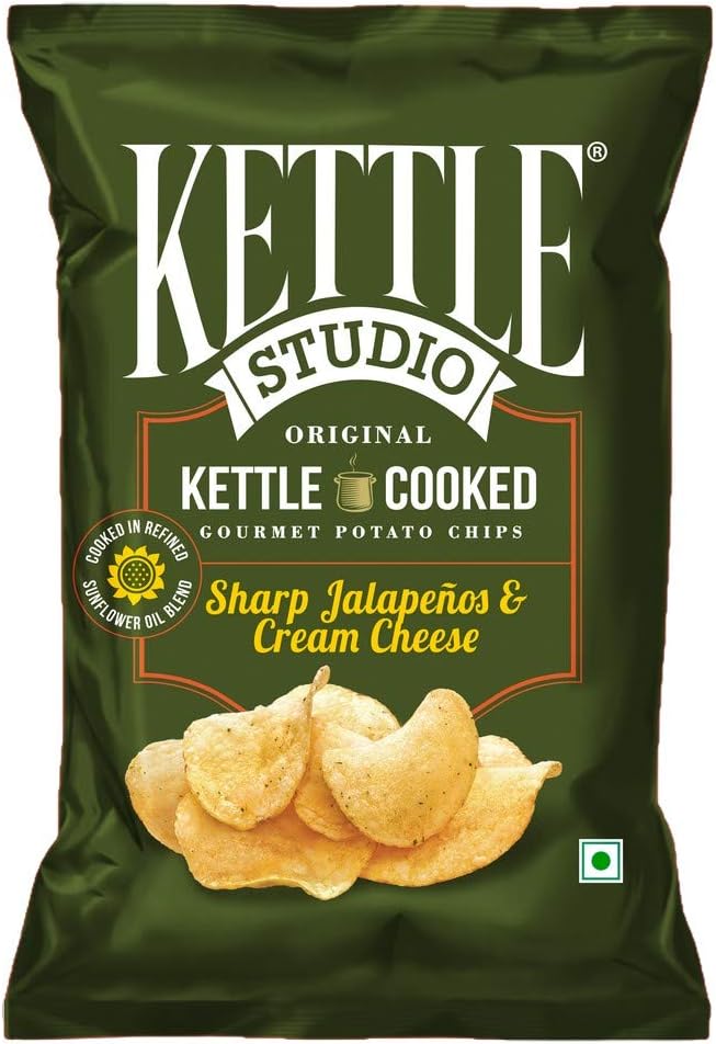 Kettle Studio Sharp Jalapenos and Cream Cheese, 125g (Pack of 3)