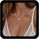 Andelaisi Boho Sunburst Y Lariat Necklace Vintage CZ Hollow Sun Choker Necklace Gold Spike Sun Y Drop Pendant Adjustable Sunburst Chain Jewelry for Women