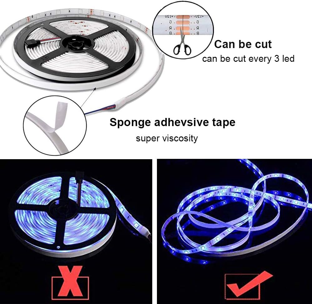 LED Strip Lights,Attuosun 32.8ft/10M RGB Color Changing SelfAdhesive