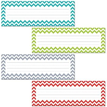 Creative Teaching Press Chevron Solids Name Plates (4517)