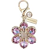 MONNEL MC723 Little Lotus Flower Lobster Clasp Charm for Women with Velvet Bag (Purple,1 Piece)