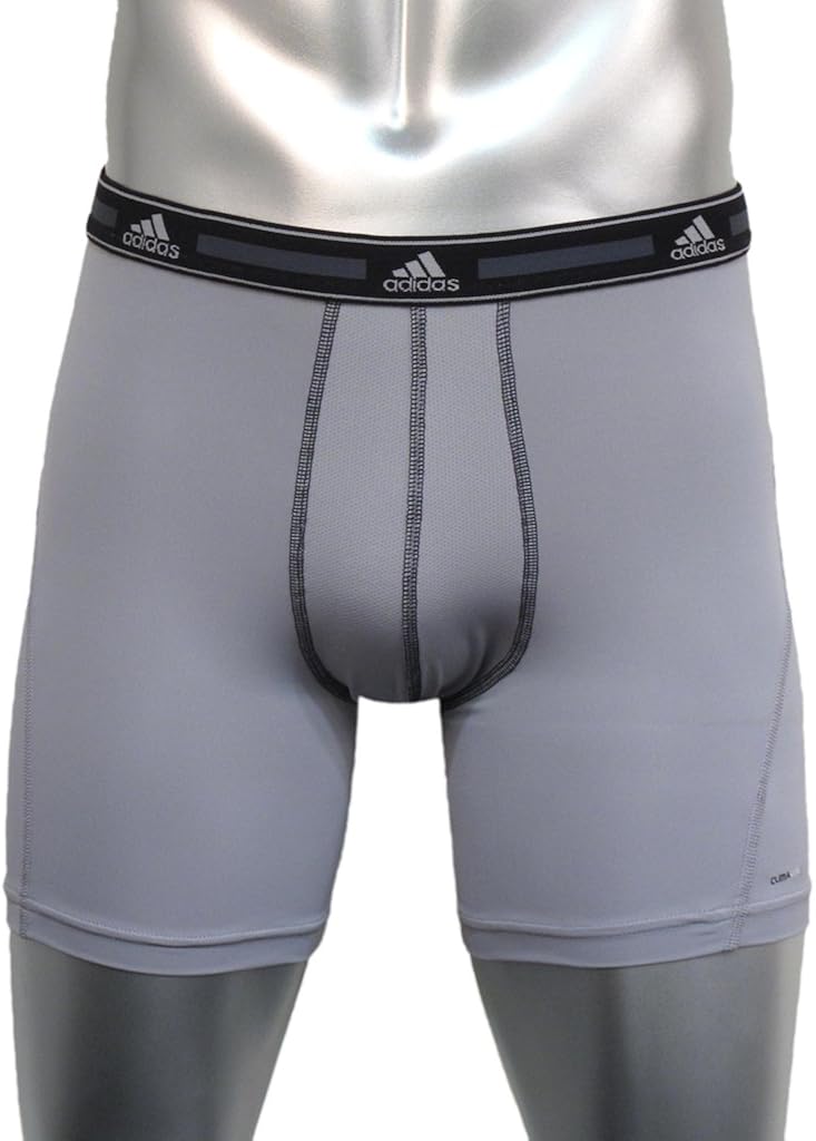 adidas Men's Sport Performance Climalite Boxer Brief, Aluminum 2/Black, XLarge Amazon.co.uk