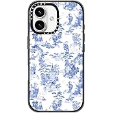 CASETiFY Impact Case for iPhone 16 [Slim / 8.2 ft. 4X Military Grade Drop Protection/Compatible with Magsafe] - Moon Caravan Toile - Clear Black