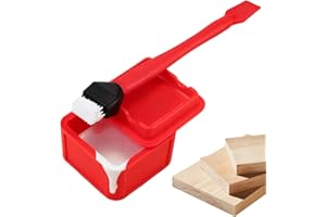 Wood Glue Brush Applicator Kit - Reusable Silicone Glue Brush with Storage Box for Woodworking Craft Repair Furniture DIY Pro