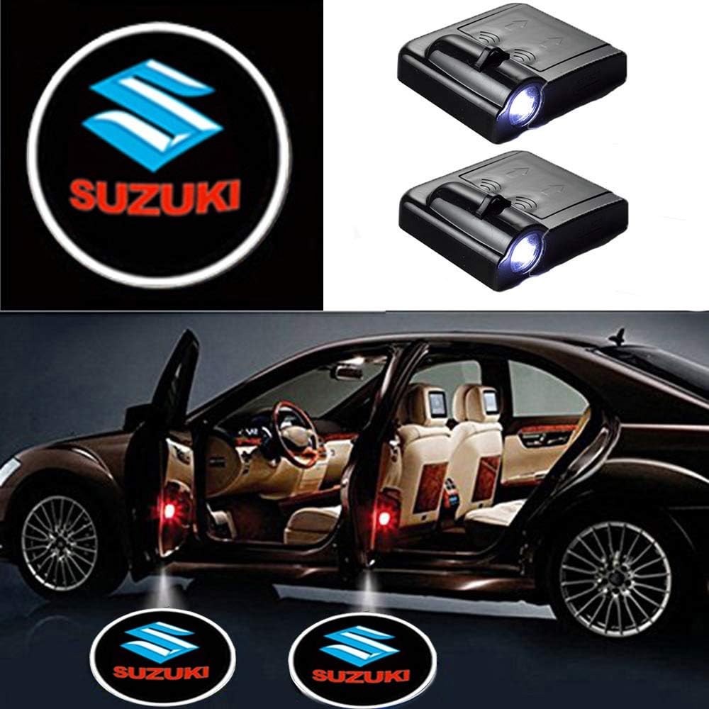 MIVISO 2 Pieces Car Logo Projector Ghost Shadow Emblems Wireless Car Door Lights Led Laser Lamp Welcome Courltesy Light