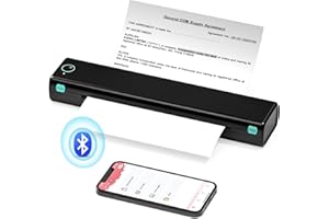 Ponek Portable Printers Wireless for Travel, M08F Wireless Inkless Portable Printer, Bluetooth Thermal Printer, Mobile Printer Supports 8.5" X 11" Thermal Paper, Travel Printer for Office, Home