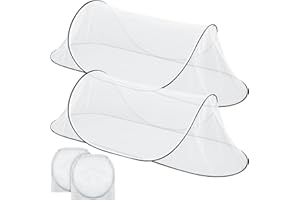 Vincreem 2 Pcs Large Pop up Mosquito Tent Portable Foldable Mosquito Bug Net for Bed Camping Travel Patio Outdoor 78 * 31 * 22 Inch Bug Netting Mesh Tent Canopy for Adults Baby Bedroom