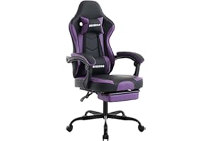 SEGEDOM Gaming Chair, Ergonomic Computer Chair with Footrest and Massage Lumbar Support, Office Video Game Chairs with Adjust