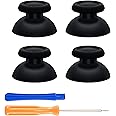eXtremeRate 2 Pairs Black Replacement Thumbsticks for PS5 Controller, Custom Analog Stick Joystick Compatible with PS5, for PS4 All Model Controllers Universal - Controller NOT Included