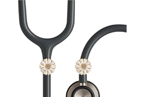 ZEOLLASHOP 2Pack Camellia Flower Stethoscope Charm, Custom Stethoscope Medical Id Tag for Nurses Doctors, Vets, Medical Students. Medical Accessories for Healthcare Workers (White)