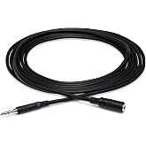 Hosa MHE-110 3.5 mm TRS to 3.5 mm TRS Headphone Extension Cable, 10 Feet | Audio signal extension with 10 ft length, 1/8 inch TRS interface and male to female connectors