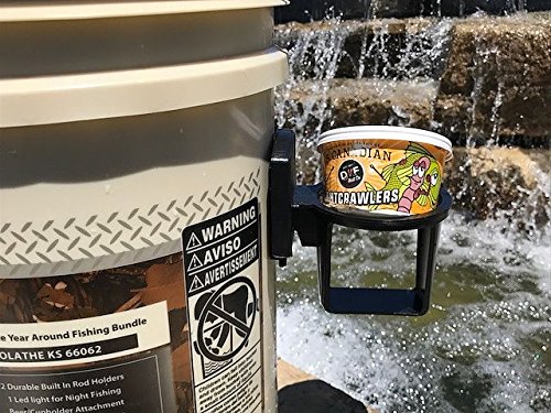 THE-FISHING-CADDY-Fishing-Bucket-Storage-Organizer-Kit--Includes-Padded-Seat-Fishing-Rod-Holder-Beer-Holder-and-Waterproof-LED-Light-for-Night-Fishing-Camo