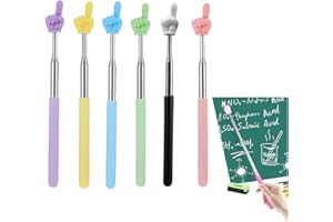 AEIMIAIDE 6Pcs Telescopic Teachers Pointer, Mini Extendable Hand Pointer, Pointer Stick for Classroom with Color of Macaron f