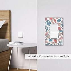 Boho Leaves Light Switch Cover Decorative Single