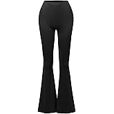 SSOULM Made in USA High Waisted Flare Pants - Stretchy Bell Bottom Leggings, Plus Size