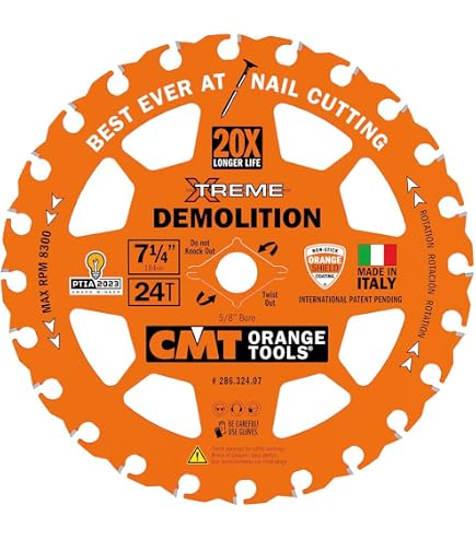 CMT Orange Tool 250.324.07-X10 FRAMING Zero Gravity 7-1/4”x5/8